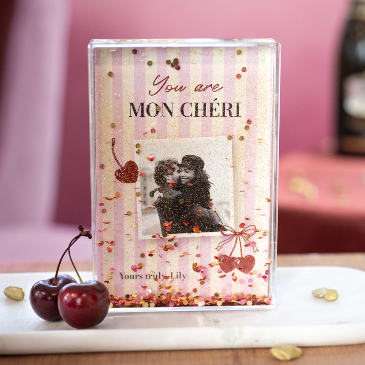 Akrylramme med glitter