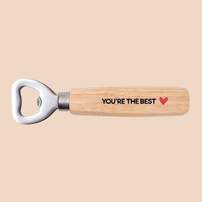Houten flesopener