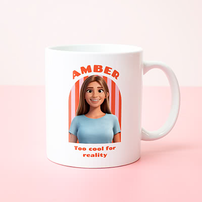 Gepersonaliseerde mok met AI image