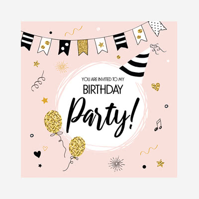 Birthday Flags Text