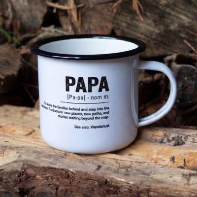 Mug émaillé bord alu