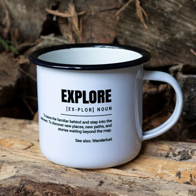 Enamel Mug Grey Metal