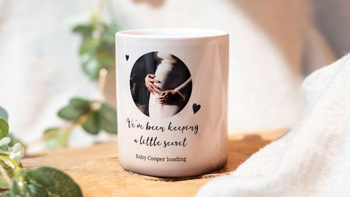 Magic mug: a surprising pregnancy announcement with a hidden message
