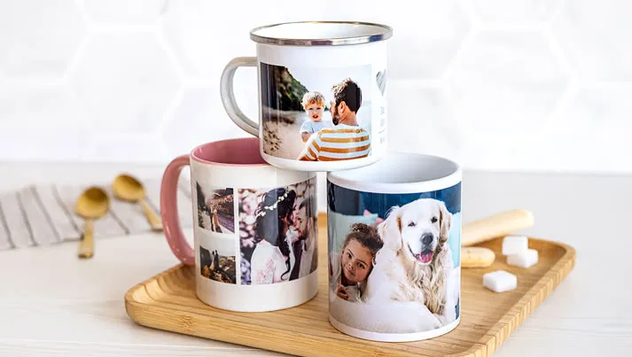 Stellen Sie Bilder für Ihre Tasse zusammen