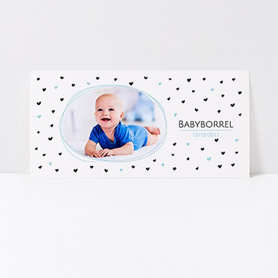 Uitnodiging babyborrel of doopsel
