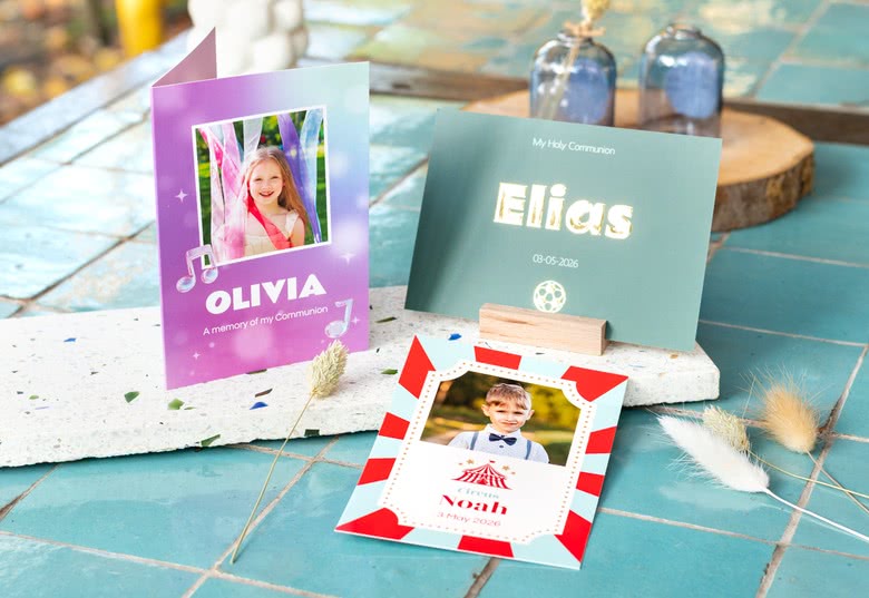 De leukste kaartjes en uitnodigingen voor je communie- of lentefeest