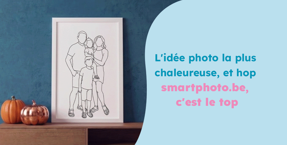 L'idée photo la plus chaleureuse, et hop. Smartphoto.be, c'est le top.